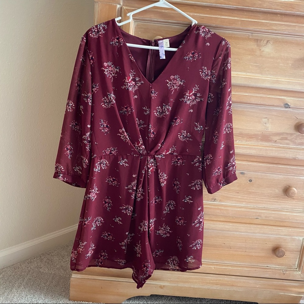 FRANCESCAS red floral romper